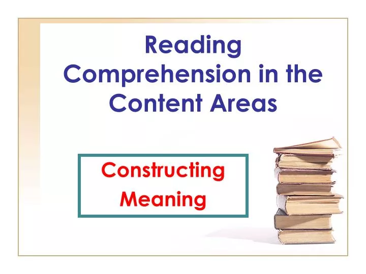 reading comprehension in the content areas