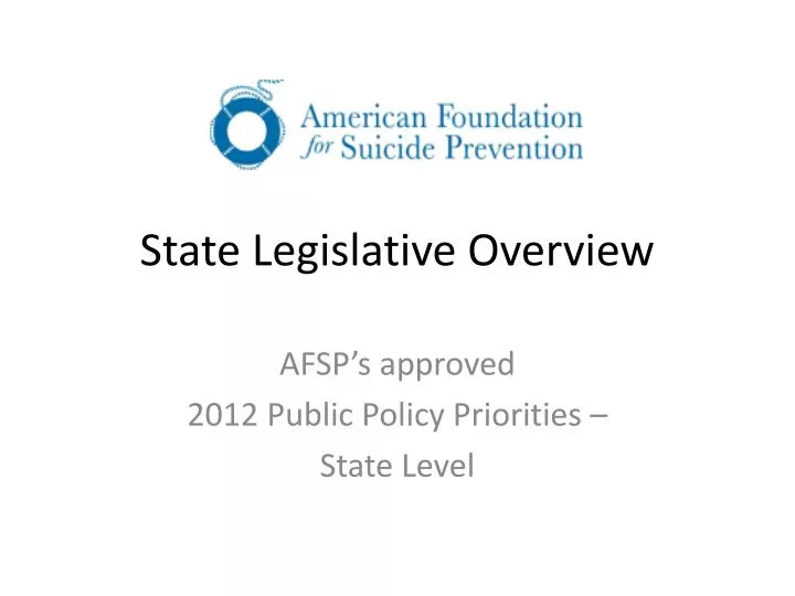 state legislative overview