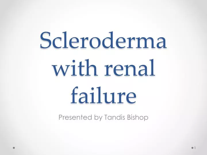 scleroderma with renal failure