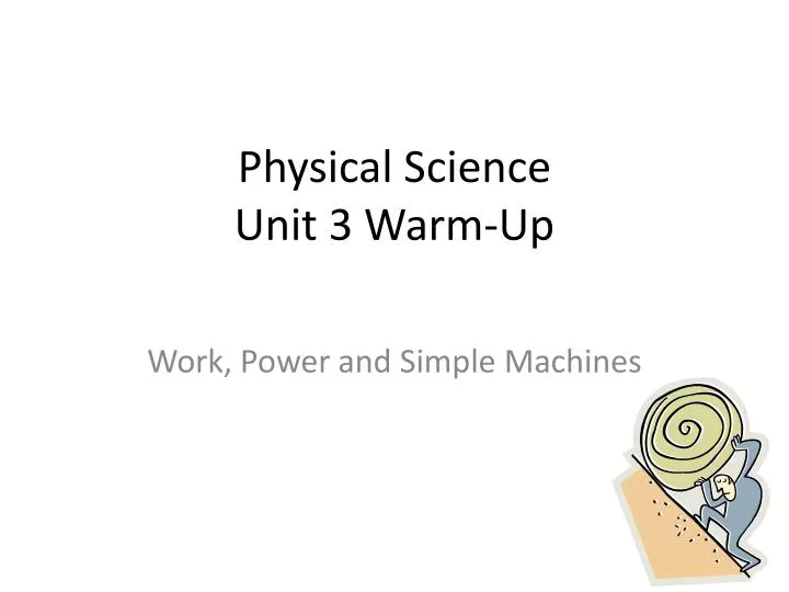 physical science unit 3 warm up