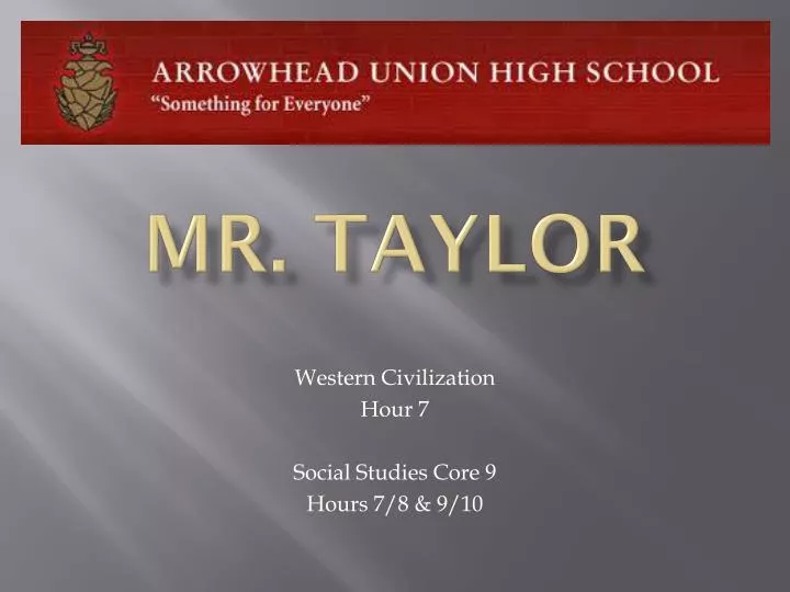 mr taylor