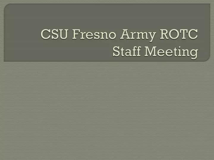 csu fresno army rotc staff meeting