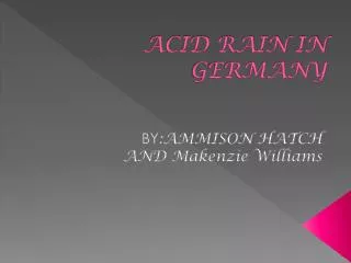 ACID RAIN IN GERMANY