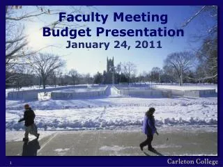 Faculty Meeting Budget Presentation