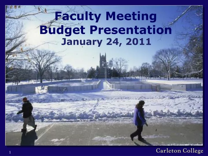 faculty meeting budget presentation