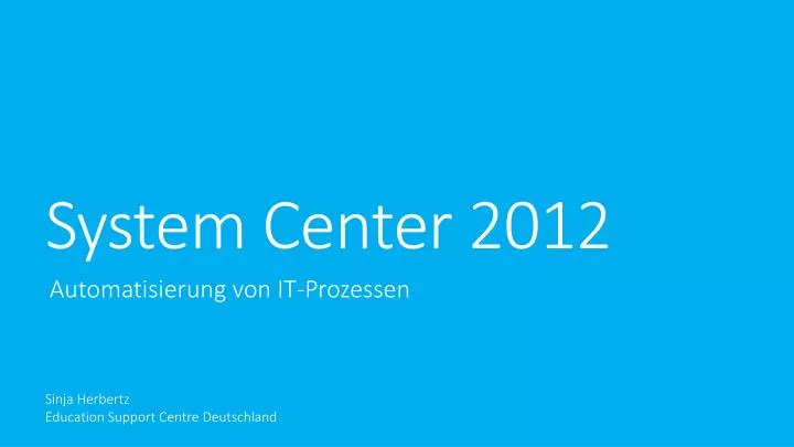 system center 2012