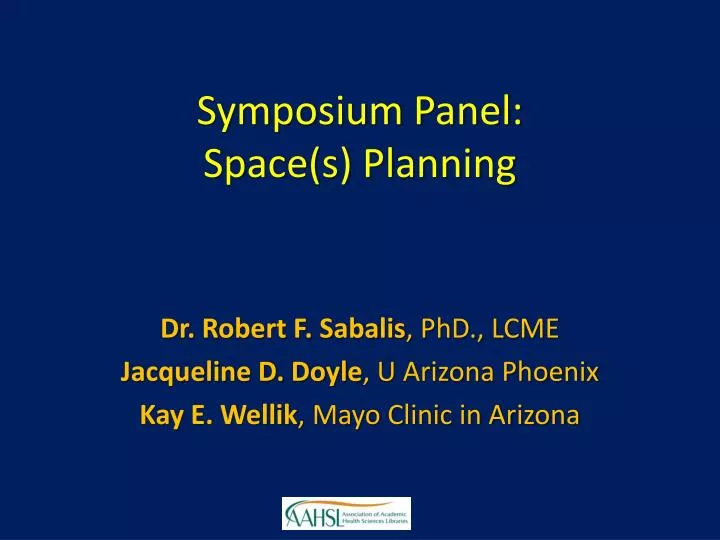 symposium panel space s planning