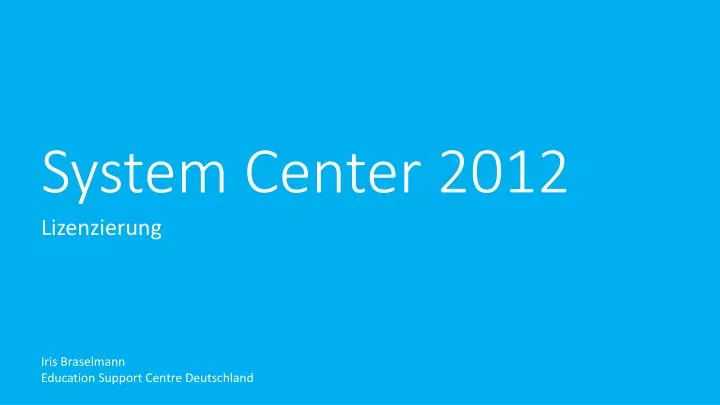 system center 2012