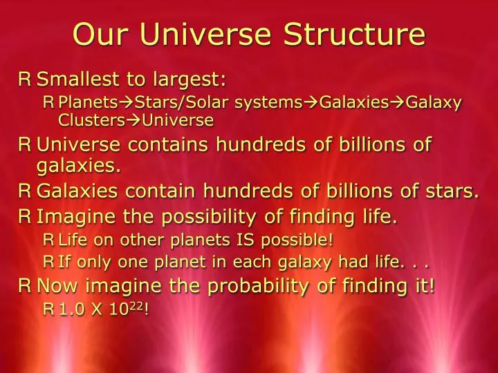 our universe structure