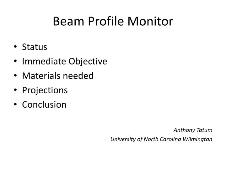 beam profile monitor