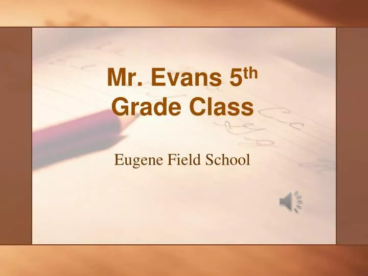 mr evans 5 th grade class