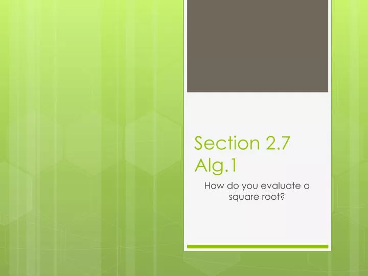 section 2 7 alg 1