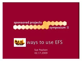 ways to use EFS