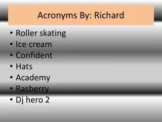 acronyms by richard