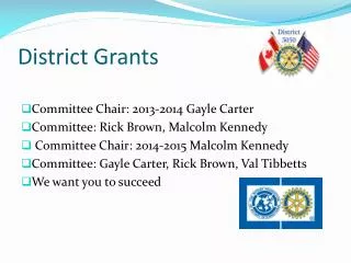 District Grants