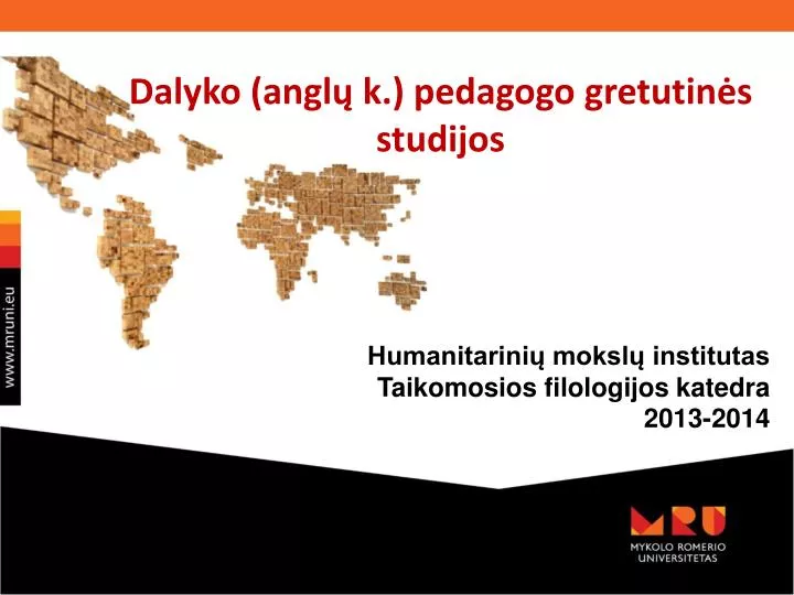 dalyko angl k pedagogo gretutin s studijos