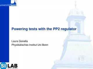 Powering tests with the PP2 regulator