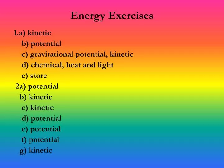 energy exercises