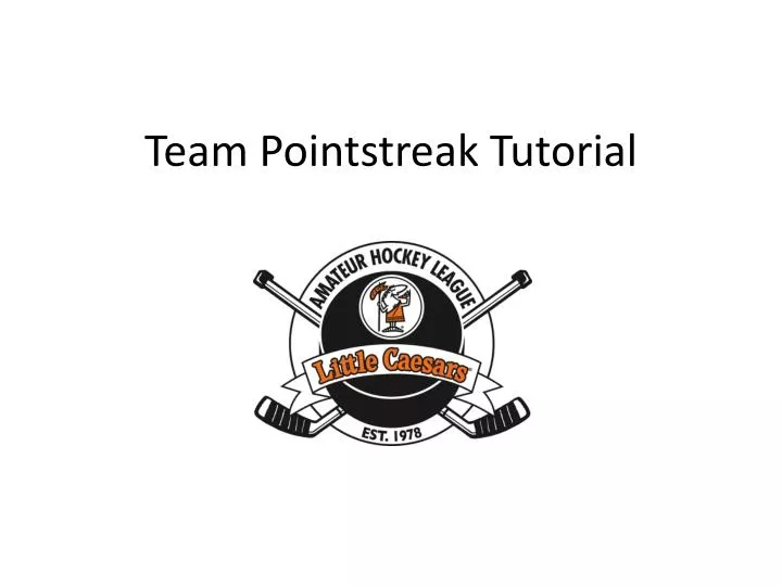 team pointstreak tutorial