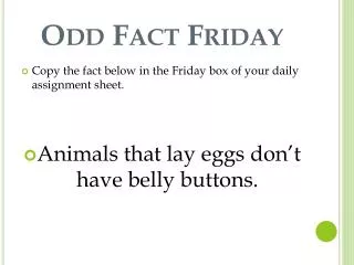 Odd Fact Friday