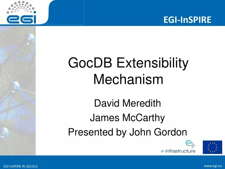 gocdb extensibility mechanism