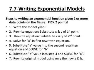7.7-Writing Exponential Models