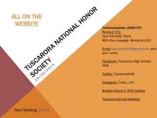 Tuscarora National Honor Society
