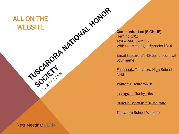 tuscarora national honor society