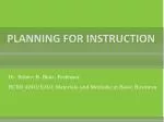 PLANNING FOR INSTRUCTION - slide 1