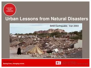 Urban Lessons from Natural Disasters