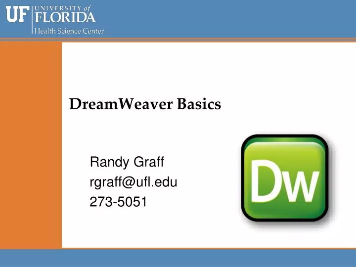 dreamweaver basics