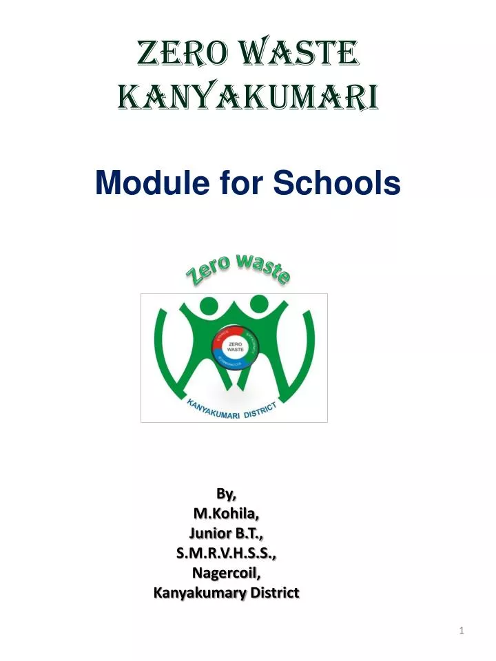 zero waste kanyakumari module for schools
