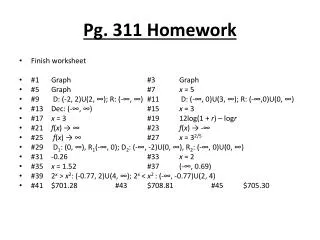 pg 311 homework