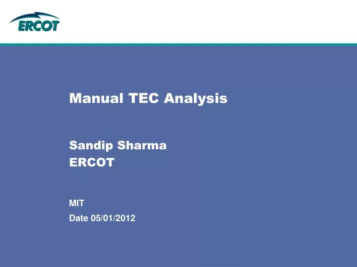 manual tec analysis