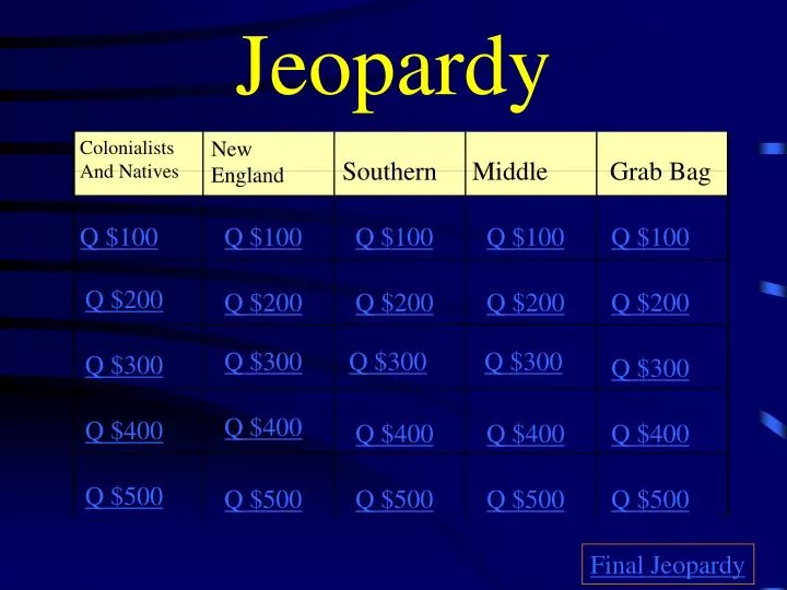 jeopardy