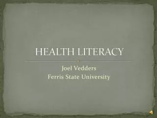 HEALTH LITERACY