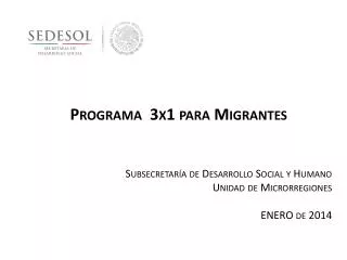 programa 3x1 para migrantes