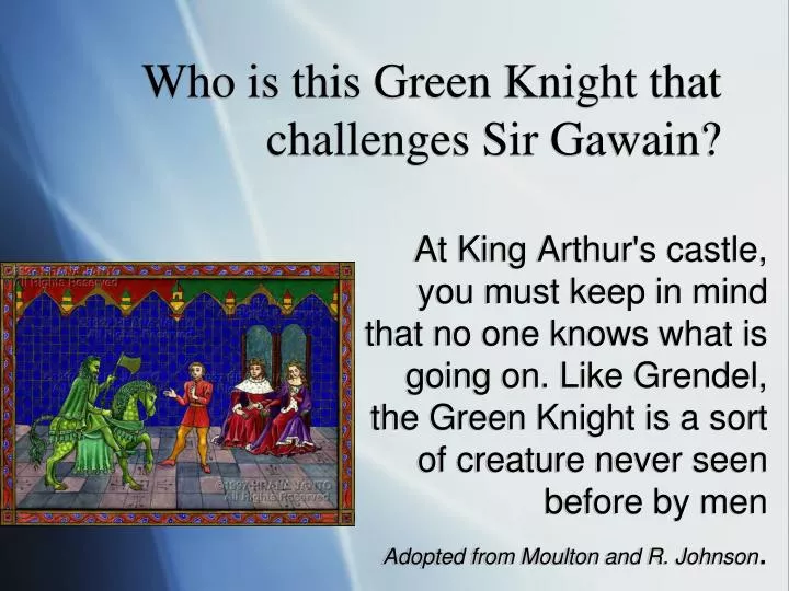 who is this green knight that challenges sir gawain