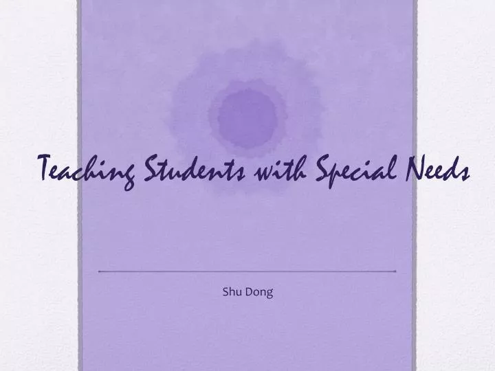 teaching students with special needs