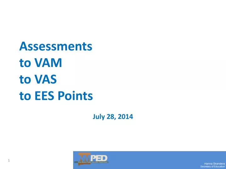 assessments to vam to vas to ees points