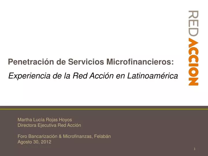 penetraci n de servicios microfinancieros