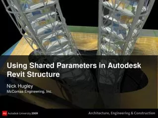 Using Shared Parameters in Autodesk Revit Structure