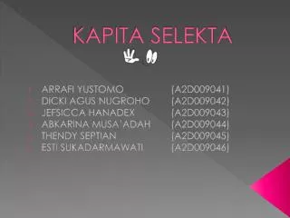 kapita selekta