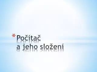 po ta a jeho slo en