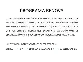 PROGRAMA RENOVA