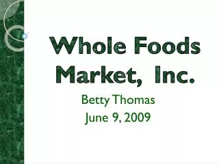 Betty Thomas June 9, 2009
