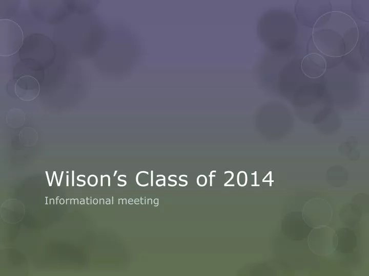 wilson s class of 2014