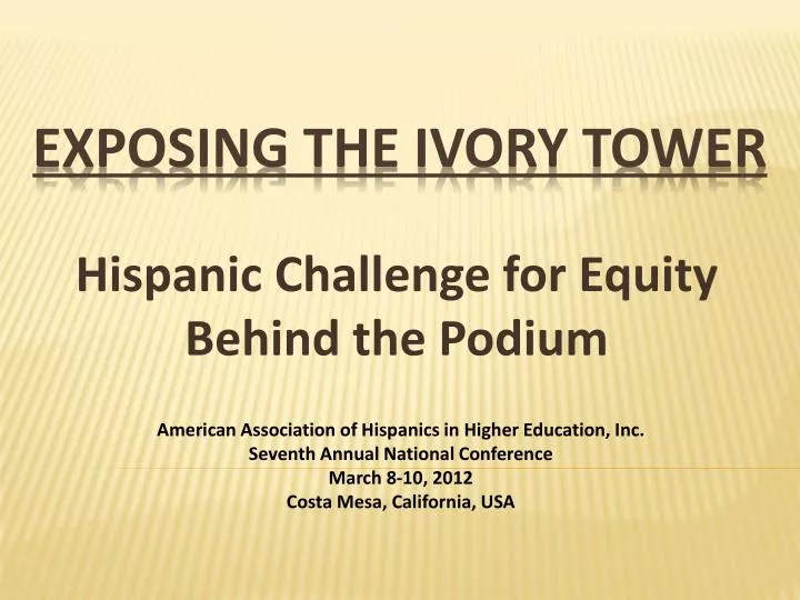 hispanic challenge for equity behind the podium