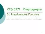 CIS 5371 Cryptography - slide 1