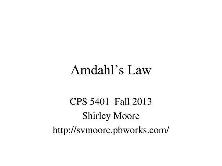 amdahl s law